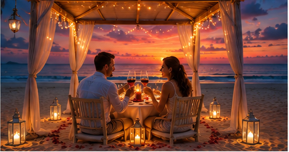 Romantic honeymoon vacation